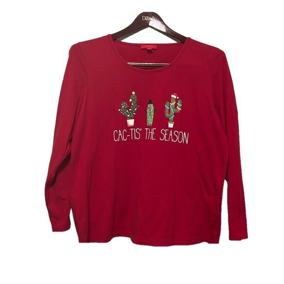 Family PJs by Macy’s Christmas Top 1X - Picture 1 of 6